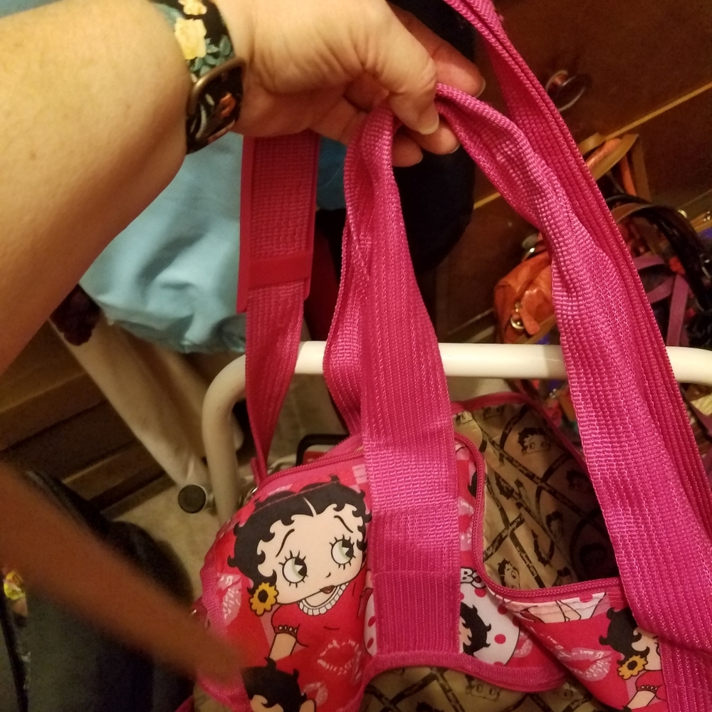 Large size Betty Boop Duffle Bag/Purse Please go - Picture 6 of 11